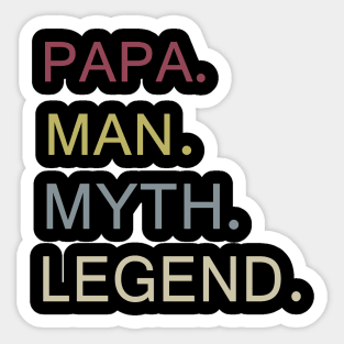 Mens Papa Man Myth Legend Shirt For Mens Dad Father Sticker